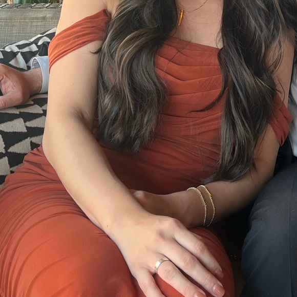 Burnt orange midi dress - Picture 5 of 5